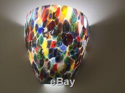 Pair of Vintage Murano Wall Scones Art Glass Masterpiece