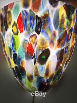 Pair of Vintage Murano Wall Scones Art Glass Masterpiece