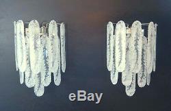Pair of vintage Murano wall sconce by Mazzega