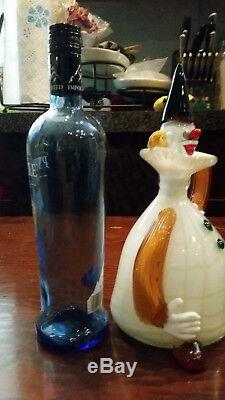 RARE! 11 Vintage Murano Hand Blown Art Glass Clown Decanter Jug withStopper