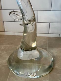 RARE 14.5 Vintage Murano Glass Pink Aventurine Birds In Love Barbini