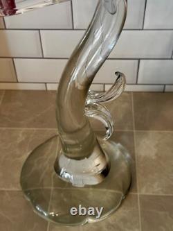 RARE 14.5 Vintage Murano Glass Pink Aventurine Birds In Love Barbini