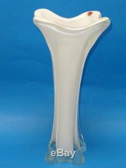 RARE 50s Vintage Tall Murano Sommerso Vase 14