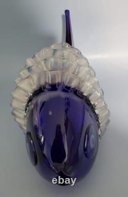 RARE Vintage Murano Glass Fish Signed By Franco Moretti! Iridescent Finish