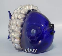 RARE Vintage Murano Glass Fish Signed By Franco Moretti! Iridescent Finish