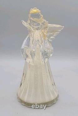 RARE Vintage Murano Glass Praying Angel With 24k Gold Fleck withLong Hair 8T EUC