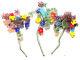 Rare ANTIQUE/VTG LOT HANDMADE GLASS MINI FLOWER BOUQUETS Murano Italy