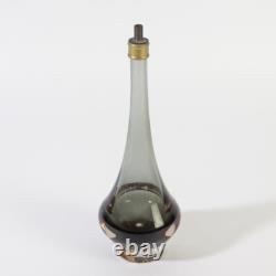 Rare Cenedese Antonio Da Ros lampstand slim brown high vintage Murano glass