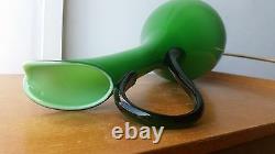 Rare Decanter Empoli Murano Art Glass Marked Vintage MID Century Green