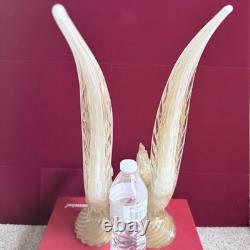 Rare Large 16 Vintage 1950's Archimede Seguso Gold Murano Glass Pheasant Birds