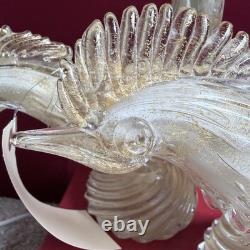 Rare Large 16 Vintage 1950's Archimede Seguso Gold Murano Glass Pheasant Birds