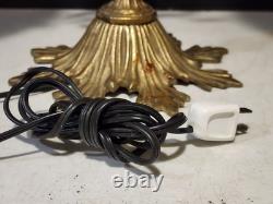 Rare- Large Vintage Murano Glass Grape Cluster 3 Shades Brass Base Table Lamp