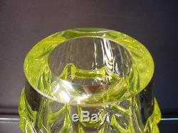 Rare Seguso Glass Vintage F Poli Uranium Fenicio Vaseline Vase Murano Eames Era