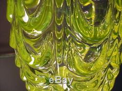 Rare Seguso Glass Vintage F Poli Uranium Fenicio Vaseline Vase Murano Eames Era