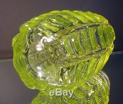 Rare Seguso Glass Vintage F Poli Uranium Fenicio Vaseline Vase Murano Eames Era
