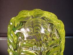 Rare Seguso Glass Vintage F Poli Uranium Fenicio Vaseline Vase Murano Eames Era