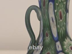 Rare Shape Vintage Seguso Millefiori Vase Murano Glass