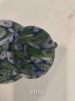 Rare Shape Vintage Seguso Millefiori Vase Murano Glass