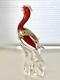 Rare Stunning Vintage Italy Murano Glass Venetian Bird Figurine 13.4in