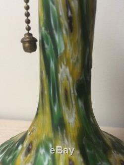 Rare Vintage FRATELLI TOSO Italian Murano Glass Millefiori Lamp