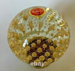 Rare Vintage Handmade Murano Art Glass Round Door Knob Set