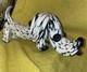 Rare Vintage Murano Glass Blanco Nero Dog by Archimede Seguso 1950 Italy Art