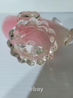 Rare Vintage Murano Seguso Glass Sculpture Figurine Italian blown Pink Fish