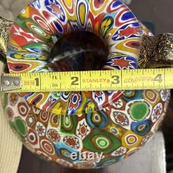 Rare Vintage Murano Vase 7 By 7 With Handles Serenella Arte