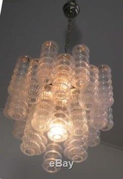 Rare top quality Murano Vintage chandelier trasparent glass