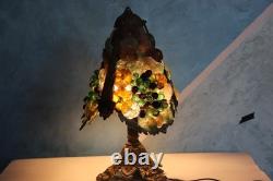 Rare vintage Murano Glass table lamp Italian Art Glass Grape Vine