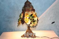 Rare vintage Murano Glass table lamp Italian Art Glass Grape Vine