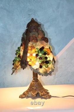 Rare vintage Murano Glass table lamp Italian Art Glass Grape Vine