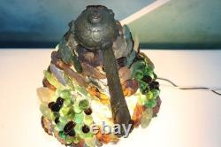 Rare vintage Murano Glass table lamp Italian Art Glass Grape Vine