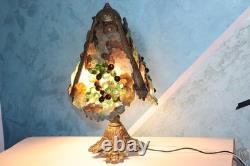 Rare vintage Murano Glass table lamp Italian Art Glass Grape Vine