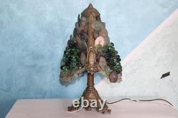 Rare vintage Murano Glass table lamp Italian Art Glass Grape Vine