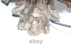 Rare vintage Murano Glass table lamp Italian Art Glass Grape Vine