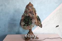 Rare vintage Murano Glass table lamp Italian Art Glass Grape Vine