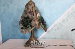 Rare vintage Murano Glass table lamp Italian Art Glass Grape Vine