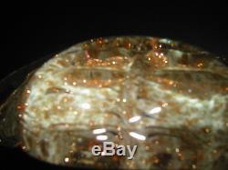SALE! Heavy Vintage MURANO SPIDER WEB BOWL/ASHTRAY Lots of Gold, White Webs, 7