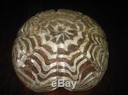 SALE! Vintage MURANO SPIDER WEB BOWL/ASHTRAY Lots of Gold, White Webs, 6 1/2