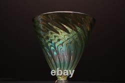 SET 4 Vintage Murano Venetian Glass Hand Made Wine Glasses Goblets Stemware 5.5