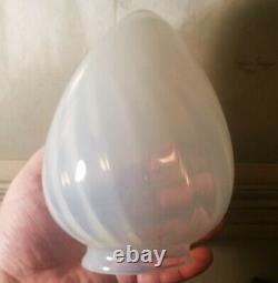 SWIRL art deco glass lamp globe murano italy vtg nuart frankart antique egg cone