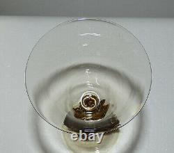 Salviati Sea Serpent 9 Wine Glass, Venetian Murano, applied gold, vintage, tint