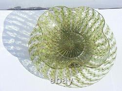 Salviati Venetian Murano Finger Bowl And Plate Vintage