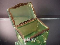 Scarce Vintage Mandruzzato Lime Green Trinket Casket Box Murano Eames Era C 1950