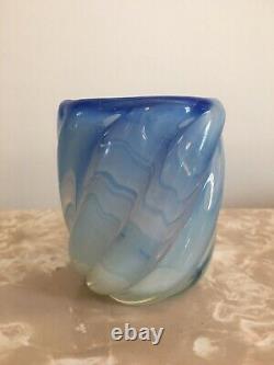 Seguso Murano Barley Twist Opaque Vase