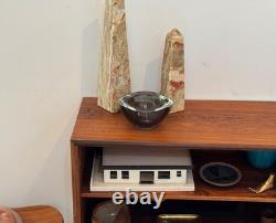 Seguso Poli Murano Italy Italian Sommerso Art Glass Geode Bowl Vtg Cenedese Mcm