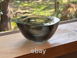 Seguso Poli Murano Italy Italian Sommerso Art Glass Geode Bowl Vtg Cenedese Mcm