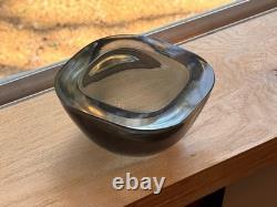 Seguso Poli Murano Italy Italian Sommerso Art Glass Geode Bowl Vtg Cenedese Mcm