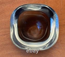 Seguso Poli Murano Italy Italian Sommerso Art Glass Geode Bowl Vtg Cenedese Mcm